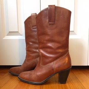 Brown Leather "Cowboy" Boots